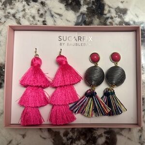 BaubleBar Pink and Multicolor Earrings Set